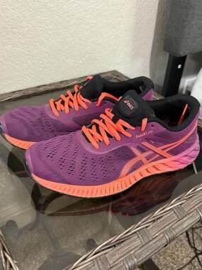 Asics FuzeX Lyte Women's Running Shoes Purple and Orange Size 9